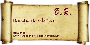 Baschant Róza névjegykártya